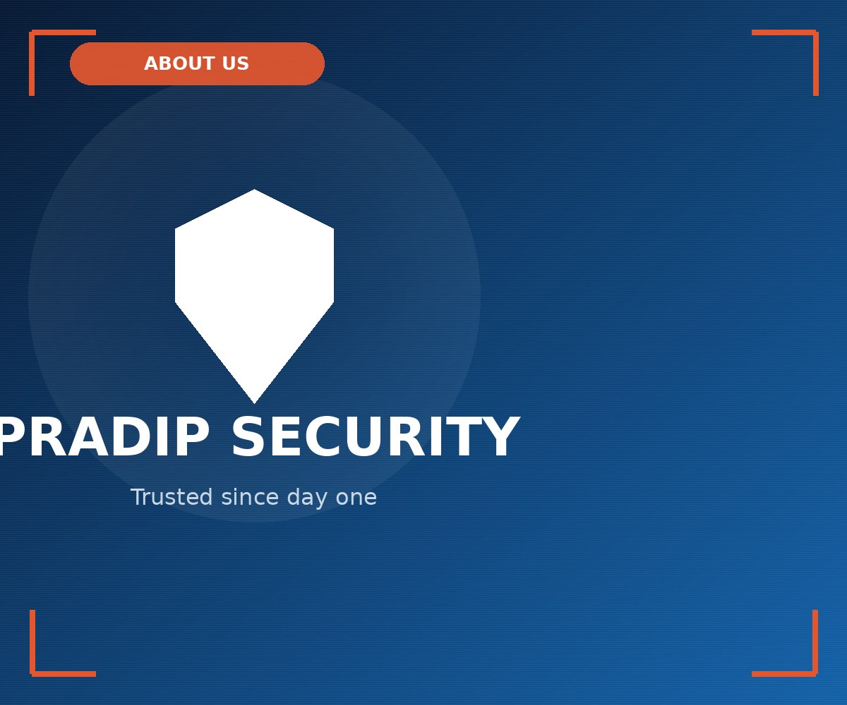 Pradip Security Solutions technician working on a security installation